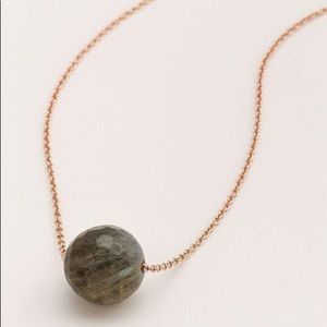 NWT! gorjana Labradorite Power Gemstone Adj. Bead Necklace